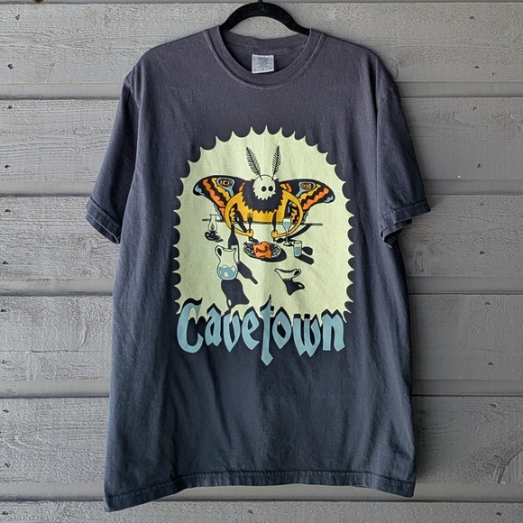 Cavetown 2024 Tour Band Tee Black Colorful Moth 100% Cotton Unisex Large - Picture 5 of 5